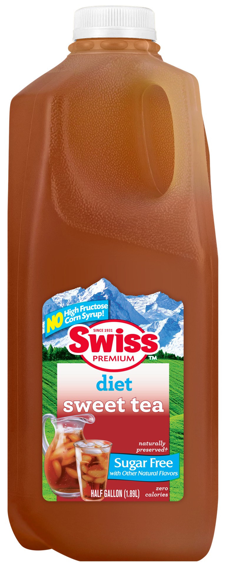 slide 1 of 4, Swiss Premium Diet Sweet Tea - 1 Half Gallon Plastic Jug - 1/2 gal, 2 qt