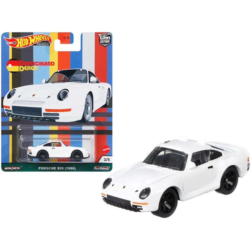 slide 1 of 1, 1986 Porsche 959 White \Deutschland Design\ Series Diecast Model Car By Hot Wheels, 1 ct