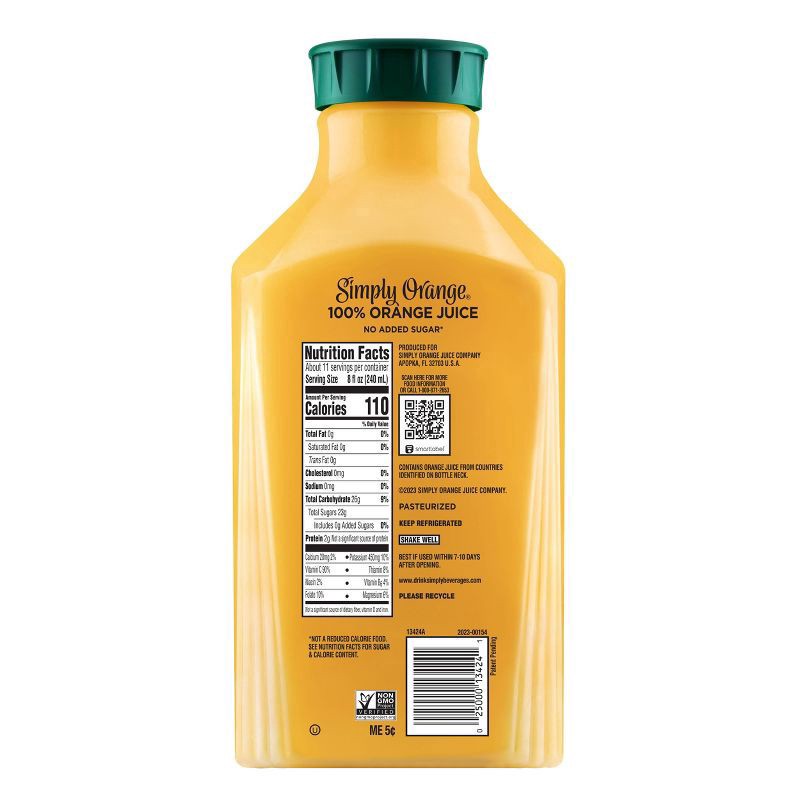 slide 2 of 5, Simply Orange Juice Pulp Free Bottle, 89 fl oz, 89 fl oz