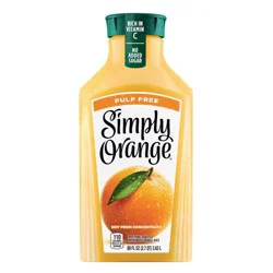 Simply Orange Juice Pulp Free Bottle, 89 fl oz