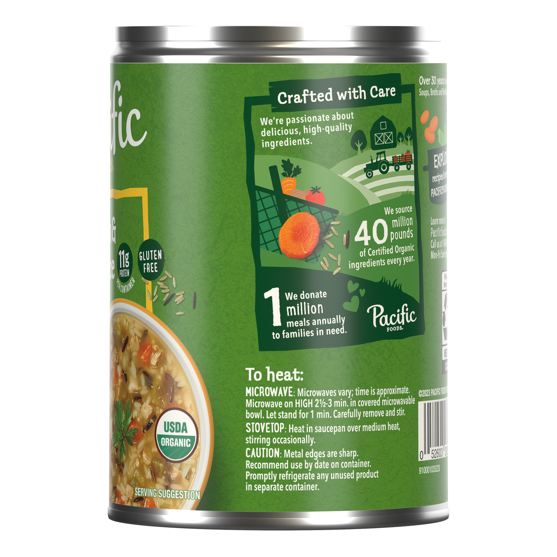 slide 2 of 5, Pacific Foods Organic Chicken and Wild Rice Soup, 16.3 oz Can, 16.3 oz