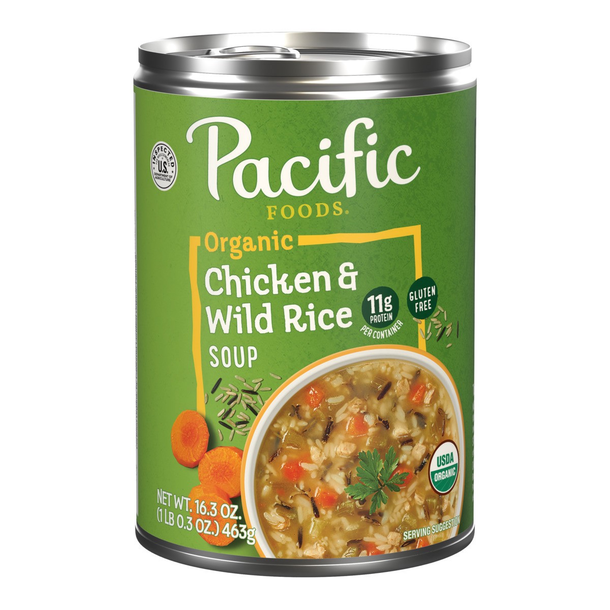 slide 1 of 5, Pacific Foods Organic Chicken and Wild Rice Soup, 16.3 oz Can, 16.3 oz