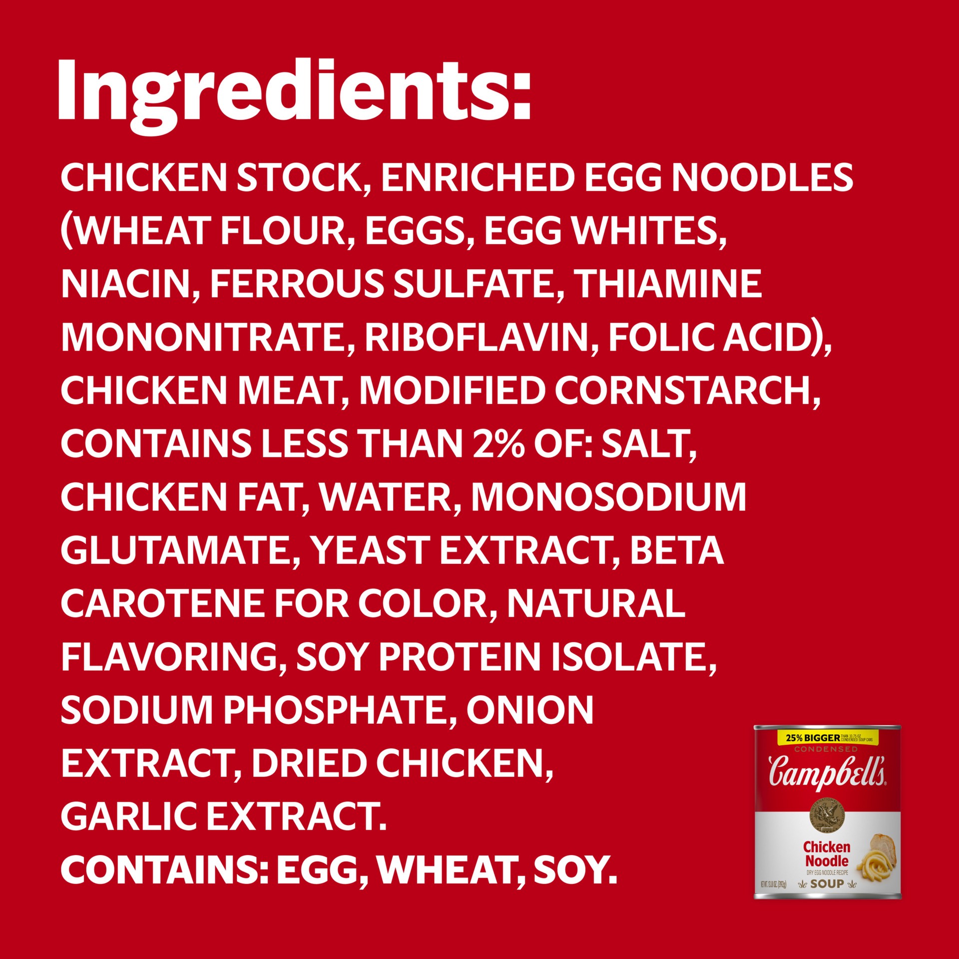 slide 4 of 9, Campbell's Condensed Chicken Noodle Soup Dry Egg Noodle Recipe, 13.8 oz Can, 13.8 oz