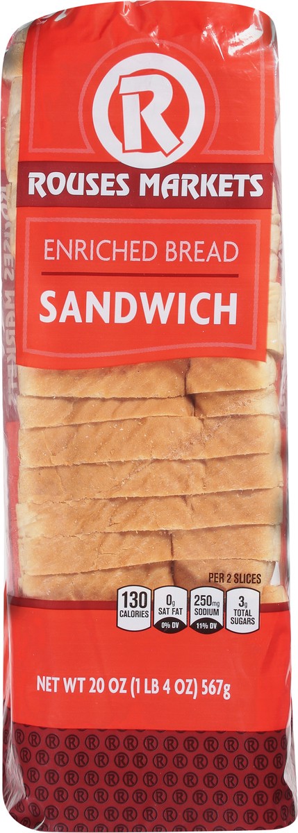 slide 9 of 9, Rouses Markets Sandwich Enriched Bread 20 oz, 20 oz