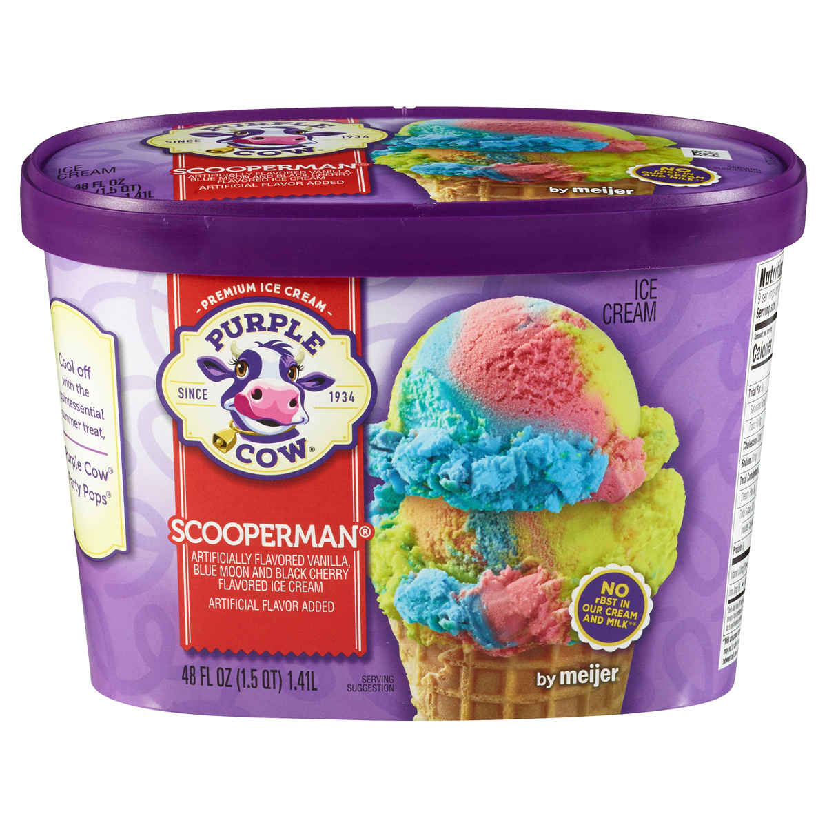 slide 1 of 3, Purple Cow Scooperman Ice Cream, 1.5 qt