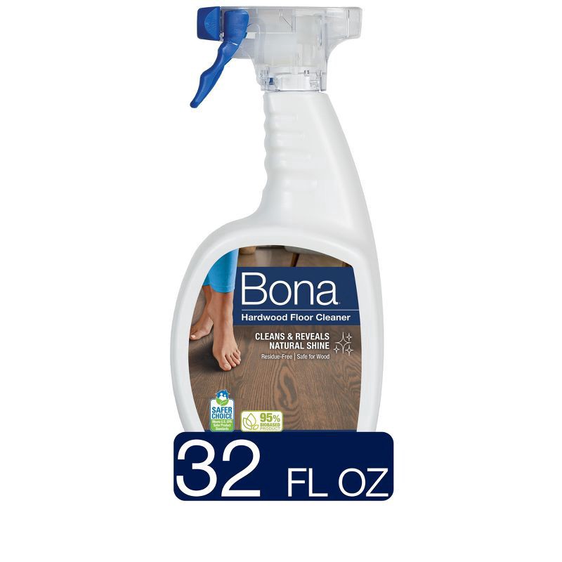 slide 1 of 6, Bona Cleaning Products Wood Cleaner Spray + Mop Multi-Purpose Floor Cleaner Unscented, 32 oz