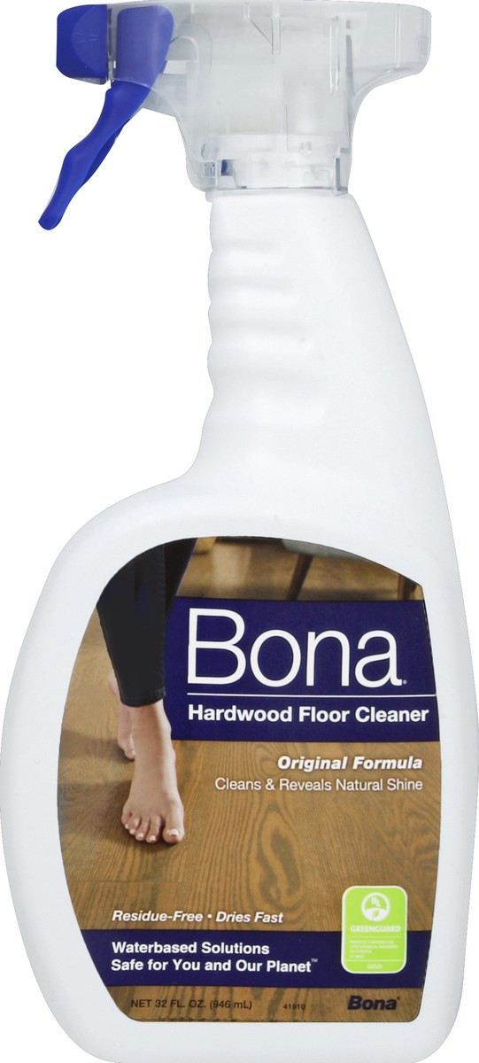 slide 2 of 6, Bona Cleaning Products Wood Cleaner Spray + Mop Multi-Purpose Floor Cleaner Unscented, 32 oz