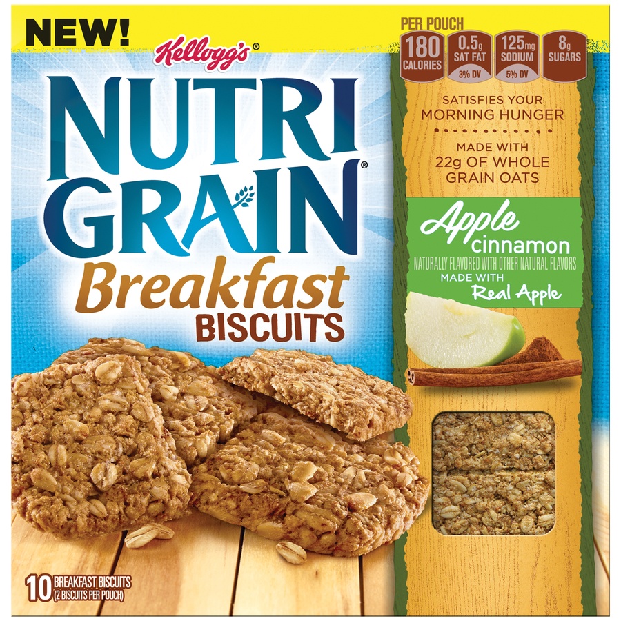 slide 1 of 2, Nutrigrain Apple Cinnamon Breakfast Biscuits, 7 oz