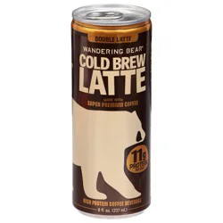 Wandering Bear Coffee Latte Double Cold Brew - 8 Fz