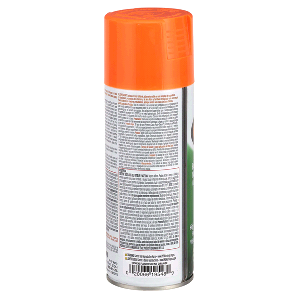 slide 4 of 9, Rust-Oleum Specialty Fluorescent Spray Paint - 1954830, Fluorescent Orange, 11 oz