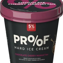 Proof Chocolate Cherry Manhattan Alcoholic Ice Cream 12.7 Ounces