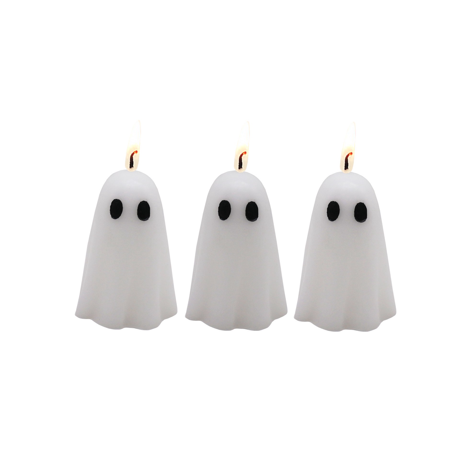 slide 2 of 3, 3" Unscented Ghost Candles, 3ct. By Ashland, 3 ct