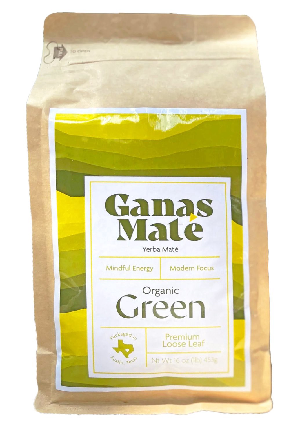 slide 1 of 1, Ganas Mate Organic Green Yerba Mate, 8 oz