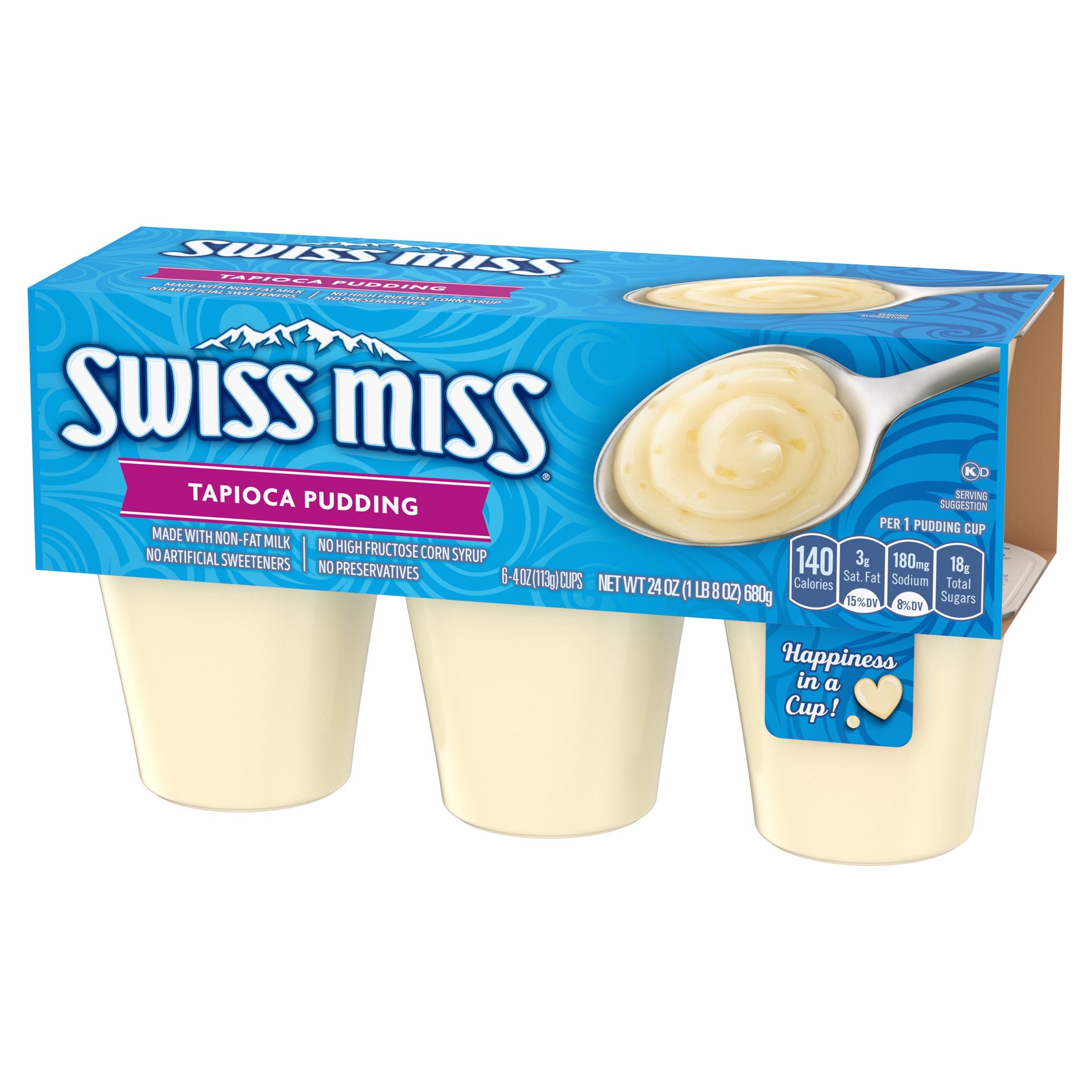 slide 2 of 5, Swiss Miss Tapioca Pudding 6 - 4 oz Cups, 6 ct