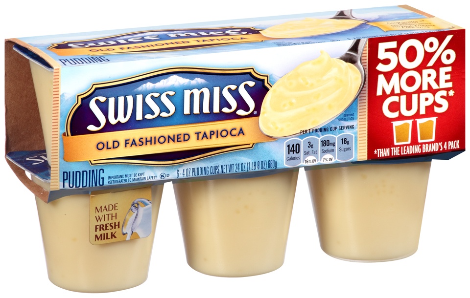 slide 1 of 1, Swiss Miss Old Fashioned Tapioca Pudding Snacks, 6 ct; 4 oz