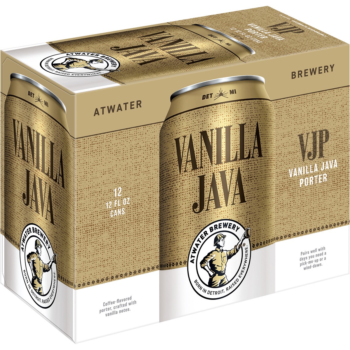 slide 1 of 21, Atwater Vanilla Java Porter Craft Beer, 5% ABV, 12 Pack 12 oz Cans, 12 fl oz