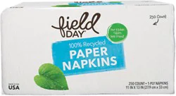 Field Day 100% Recycled 1-Ply Paper Napkins