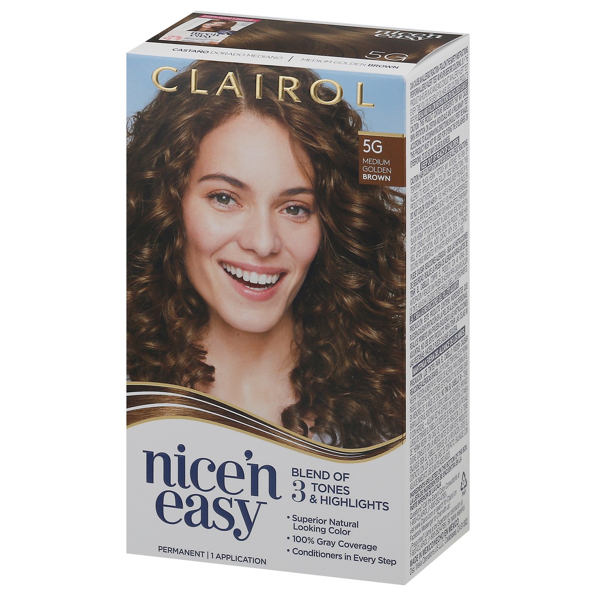 slide 10 of 12, Nice’n Easy Clairol Nice 'N Easy 5G Medium Golden Brown, 1 ct