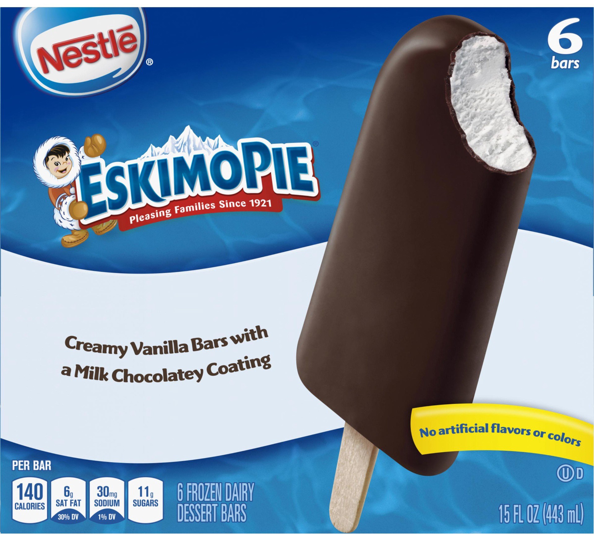 slide 1 of 6, Nestlé Eskimo Pie Milk Chocolate Ice Cream Bars, 6 ct