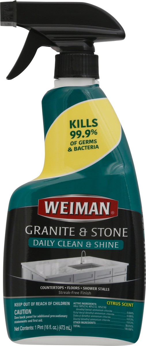 slide 9 of 11, Weiman Daily Clean & Shine, Granite & Stone, Citrus Scent, 0.75 pint