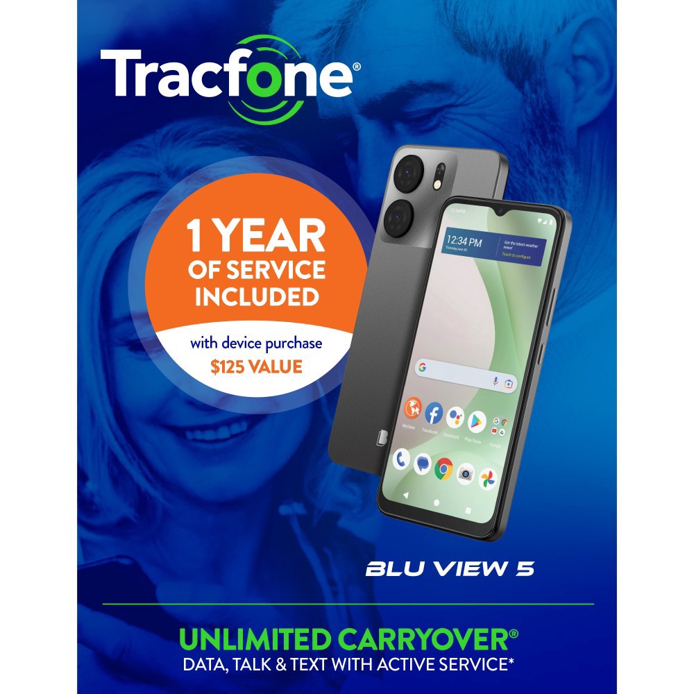 slide 1 of 5, Tracfone® BLU View Flip Phone, 1 ct