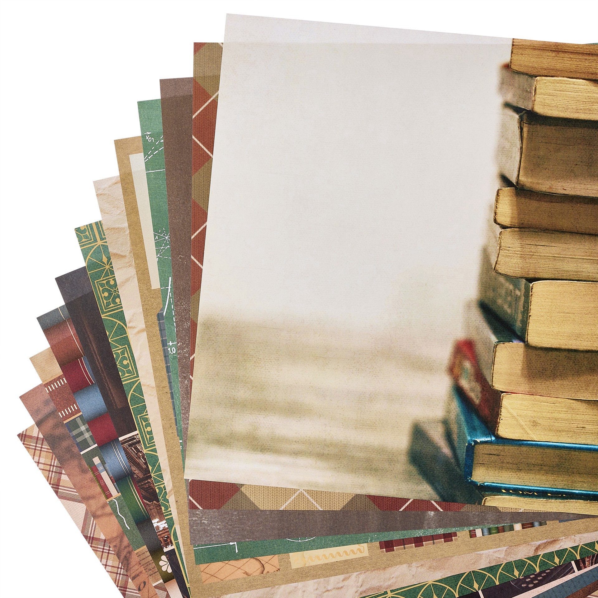 slide 4 of 5, 12" X 12" Academia Paper Pad By Recollections, 180 Sheets, 12 in x 12 in