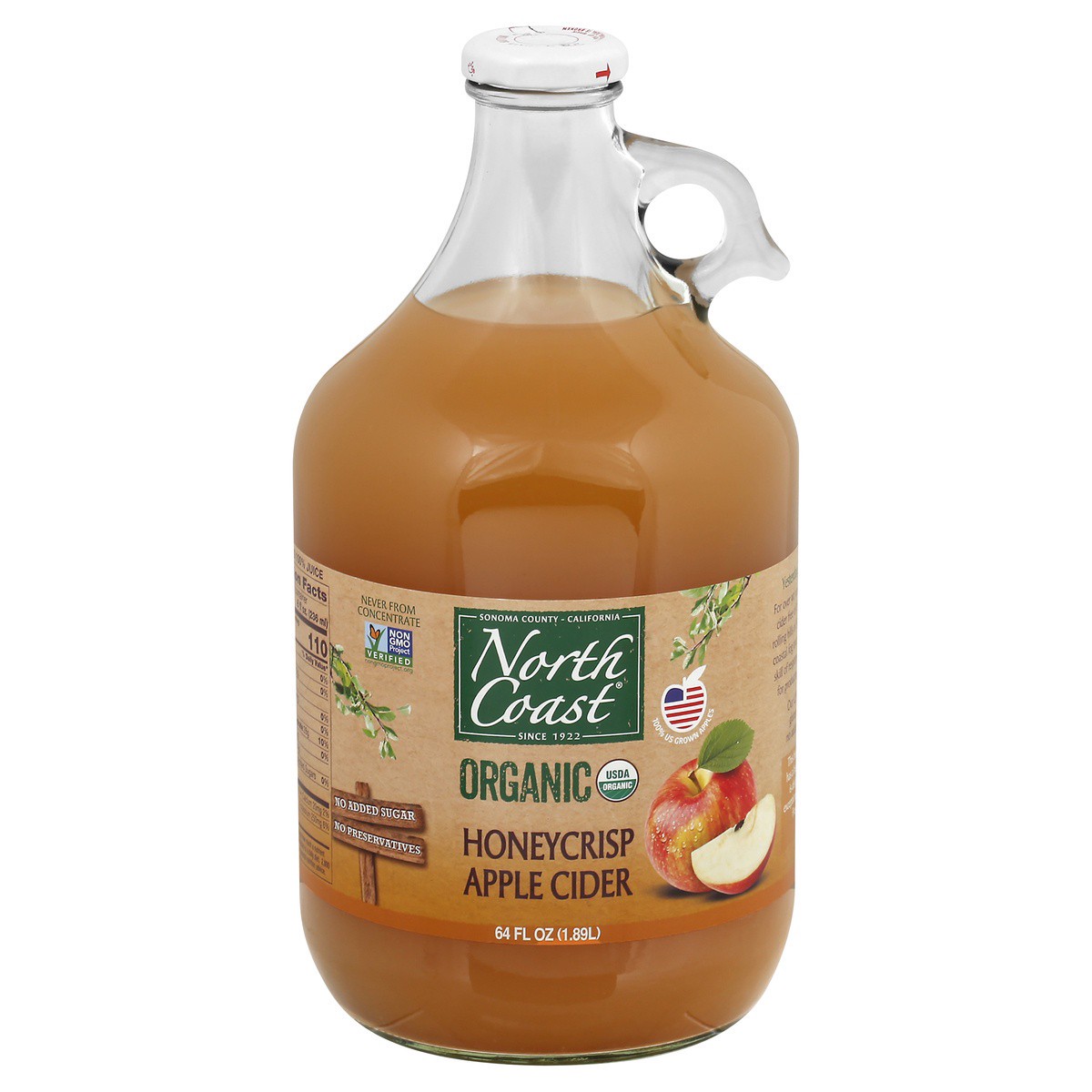 slide 1 of 7, North Coast Honey Crist Apple Cider .5 Gallon, 64 fl oz