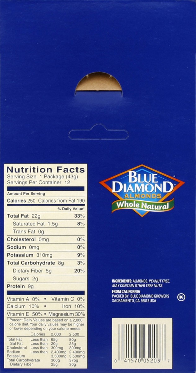 slide 2 of 3, Blue Diamond Almonds 12 ea, 12 ct