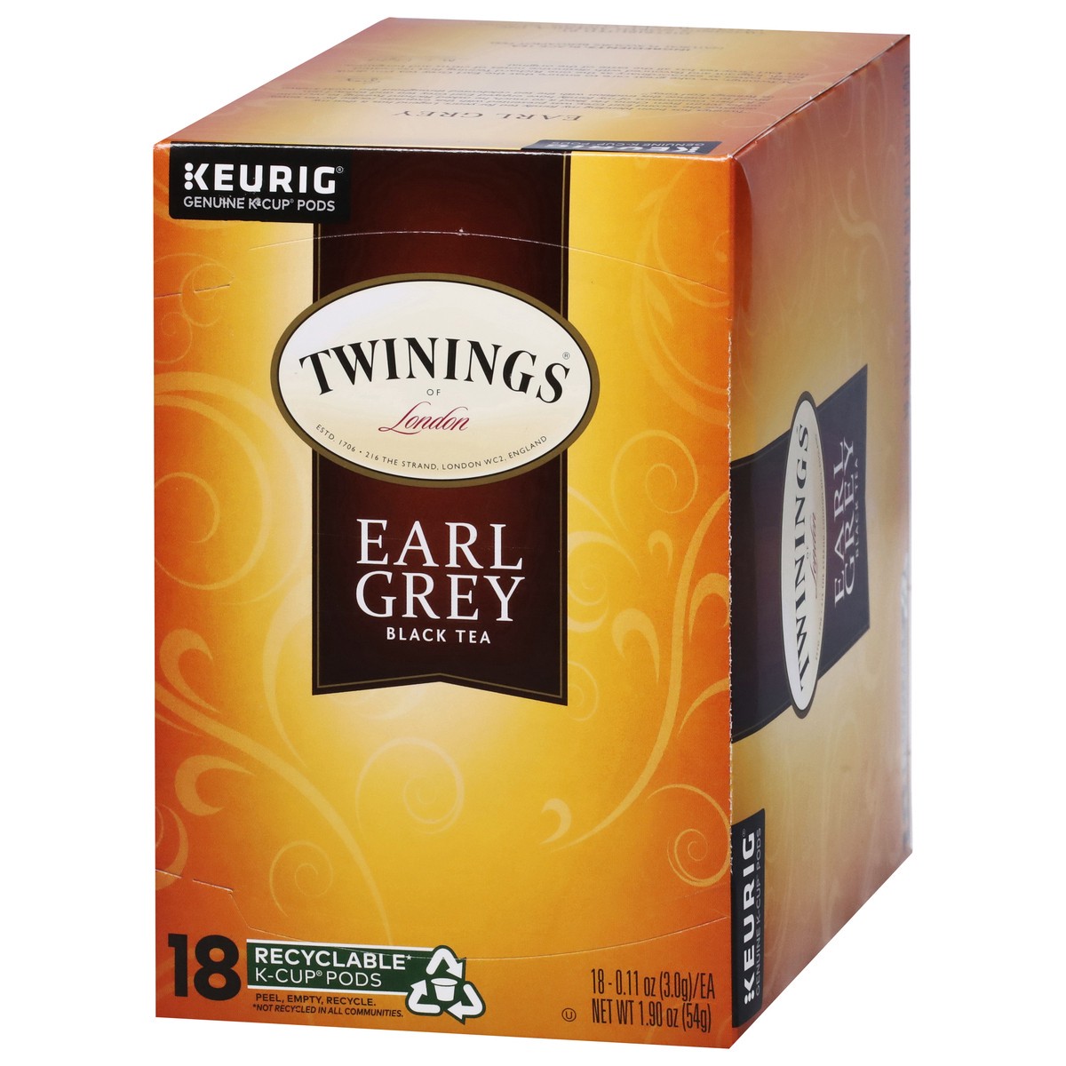 slide 2 of 9, Twinings K-Cup Pods Earl Grey Black Tea 18 - 0.11 oz Pods, 18 ct