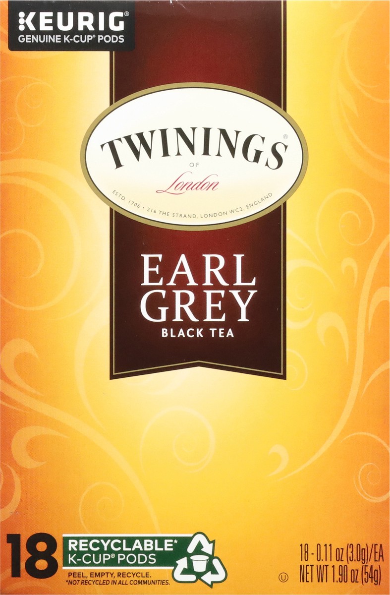 slide 5 of 9, Twinings K-Cup Pods Earl Grey Black Tea 18 - 0.11 oz Pods, 18 ct