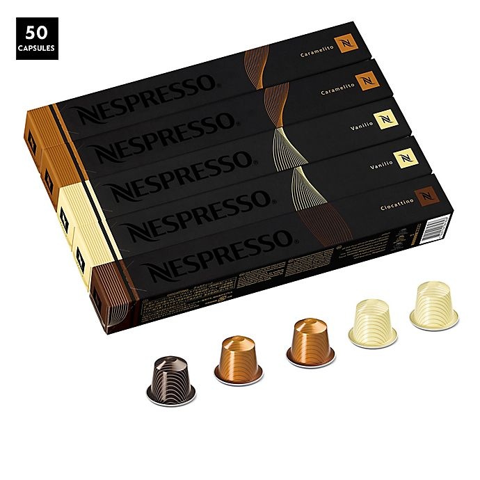 slide 1 of 5, Nespresso OriginalLine Assorted Flavored Espresso Capsules, 50 ct