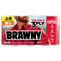 Brawny Full Sheet Paper Towels, 4 Double Rolls