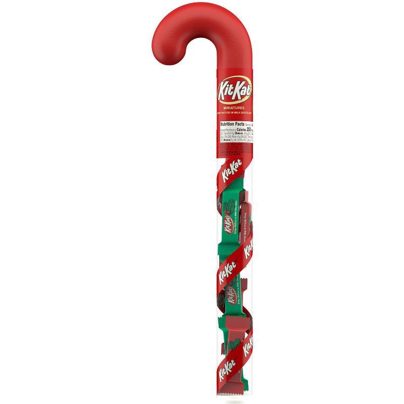 slide 1 of 6, KIT KAT Holiday Minatures Filled Cane, 1.8 oz