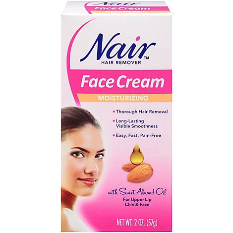 slide 1 of 1, Nair Moisturizing Facial Hair Removal Cream #1 Depilatory Cream For Face Bottle - 2 Oz, 2 oz
