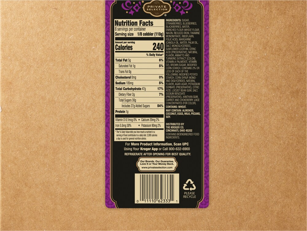 slide 3 of 5, Private Selection Triple Berry Crumble, 31 oz