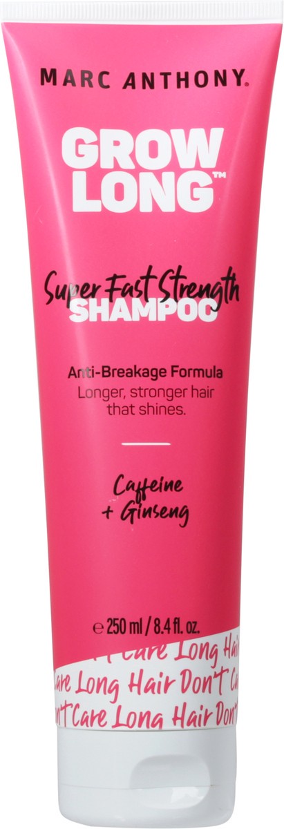 slide 9 of 13, Marc Anthony Grow Long Super Fast Strength Caffeine + Ginseng Shampoo 8.4 fl oz, 8.4 fl oz