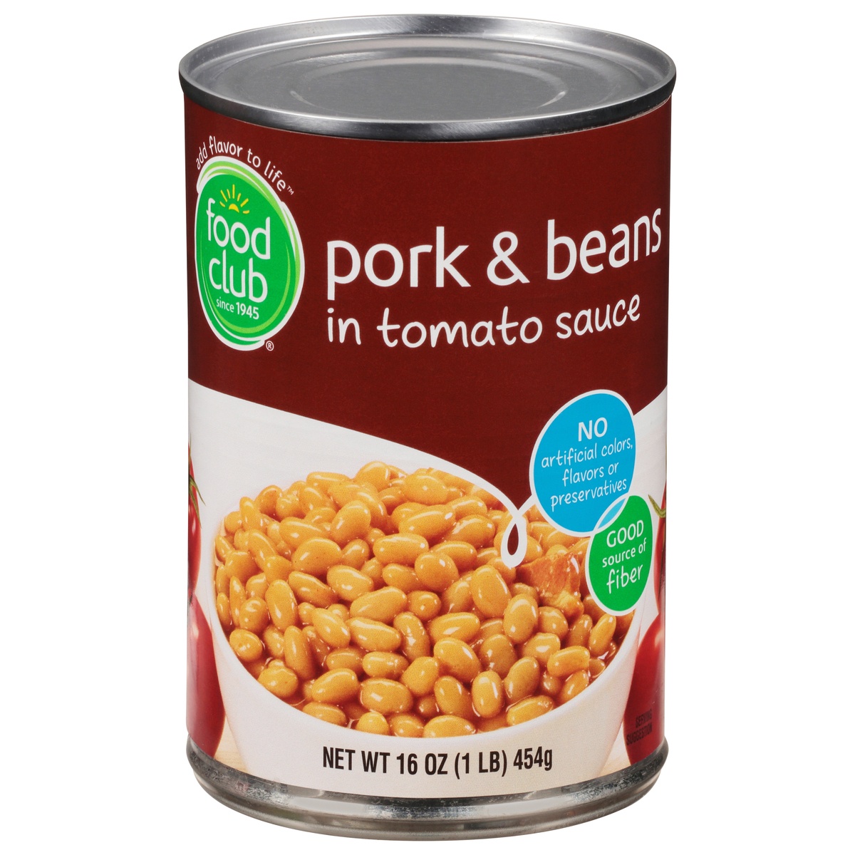 slide 1 of 6, Food Club Pork & Beans in Tomato Sauce 16 oz, 16 oz