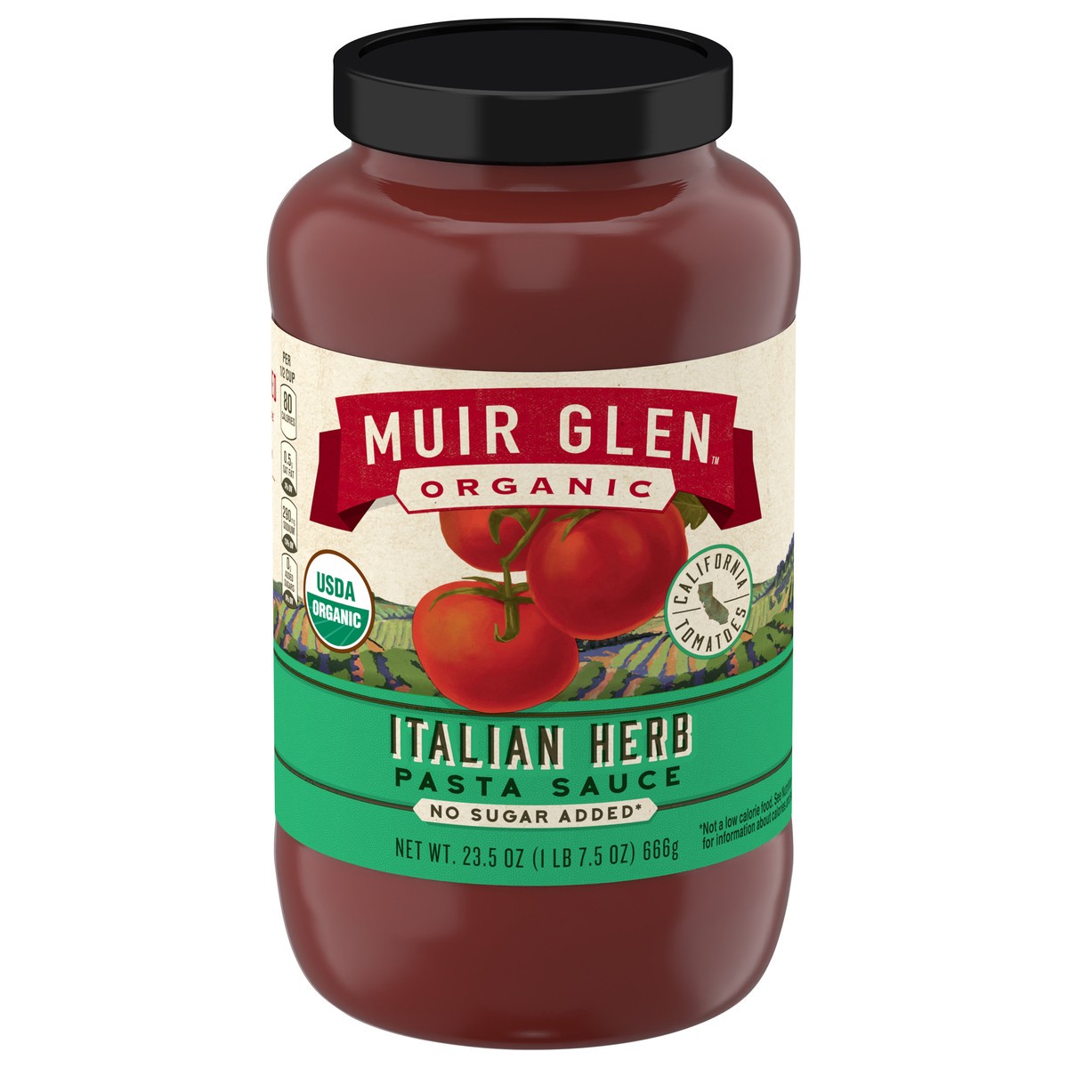 slide 1 of 4, Muir Glen Italian Herb Pasta Sauce, No Sugar Added, 23.5 oz., 23.50 oz
