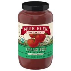 Muir Glen Italian Herb Pasta Sauce, No Sugar Added, 23.5 oz.