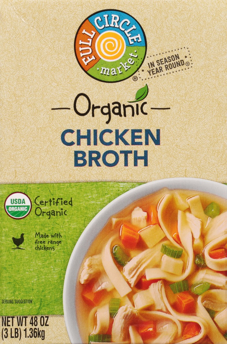 slide 2 of 9, Full Circle Market Organic Chicken Broth 48 oz, 48 oz