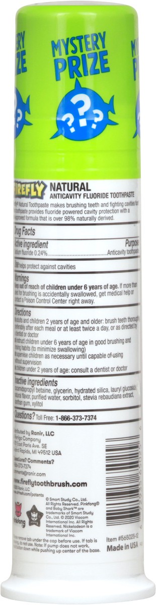 slide 2 of 11, Firefly Baby Shark Fluoride Bubble Blast Toothpaste 4.2 oz, 4.2 oz