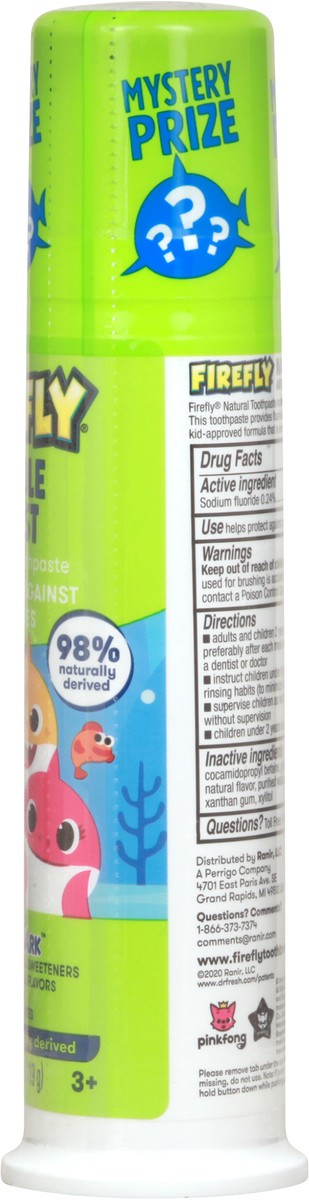 slide 11 of 11, Firefly Baby Shark Fluoride Bubble Blast Toothpaste 4.2 oz, 4.2 oz