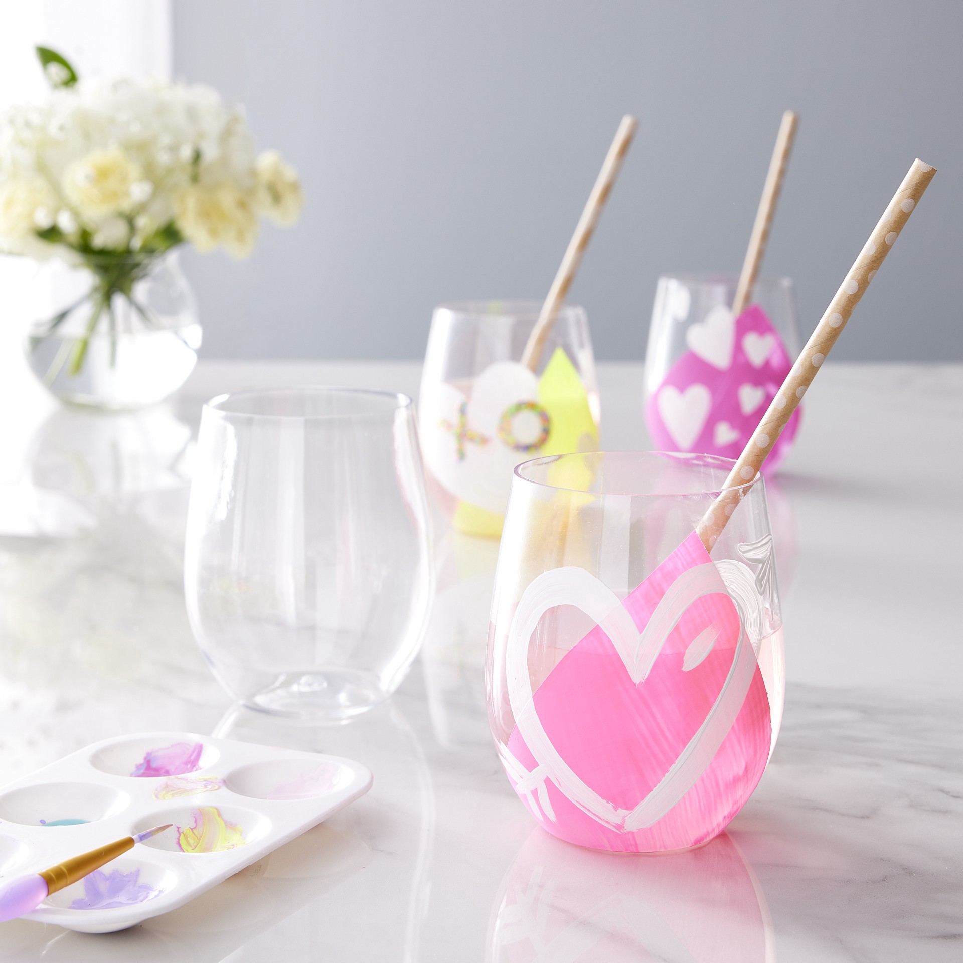 slide 2 of 3, 12oz. Clear Plastic Stemless Wine Glasses By Celebrate It, 20ct., 20 ct