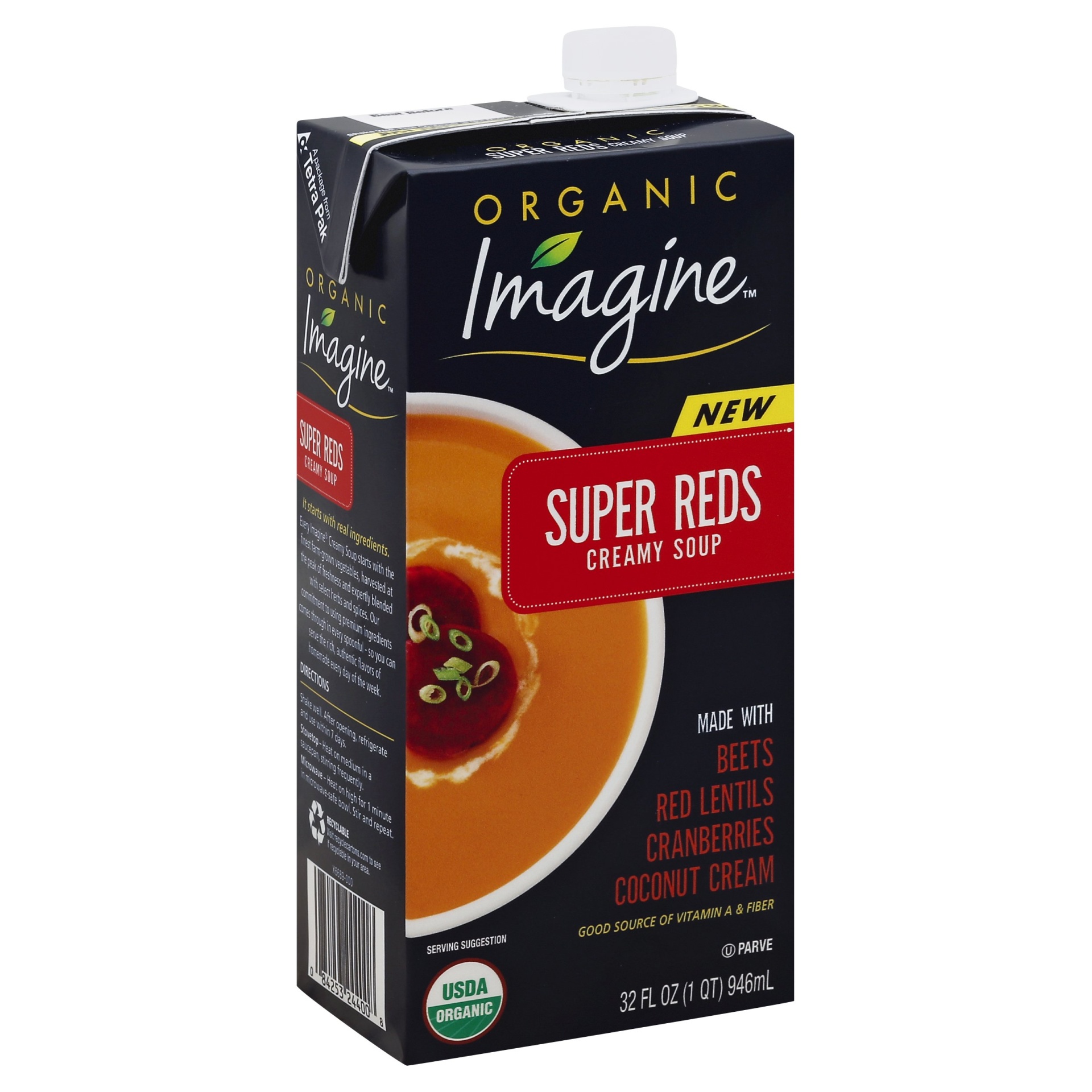 slide 1 of 2, Imagine Organic Super Reds Creamy Soup, 32 fl oz