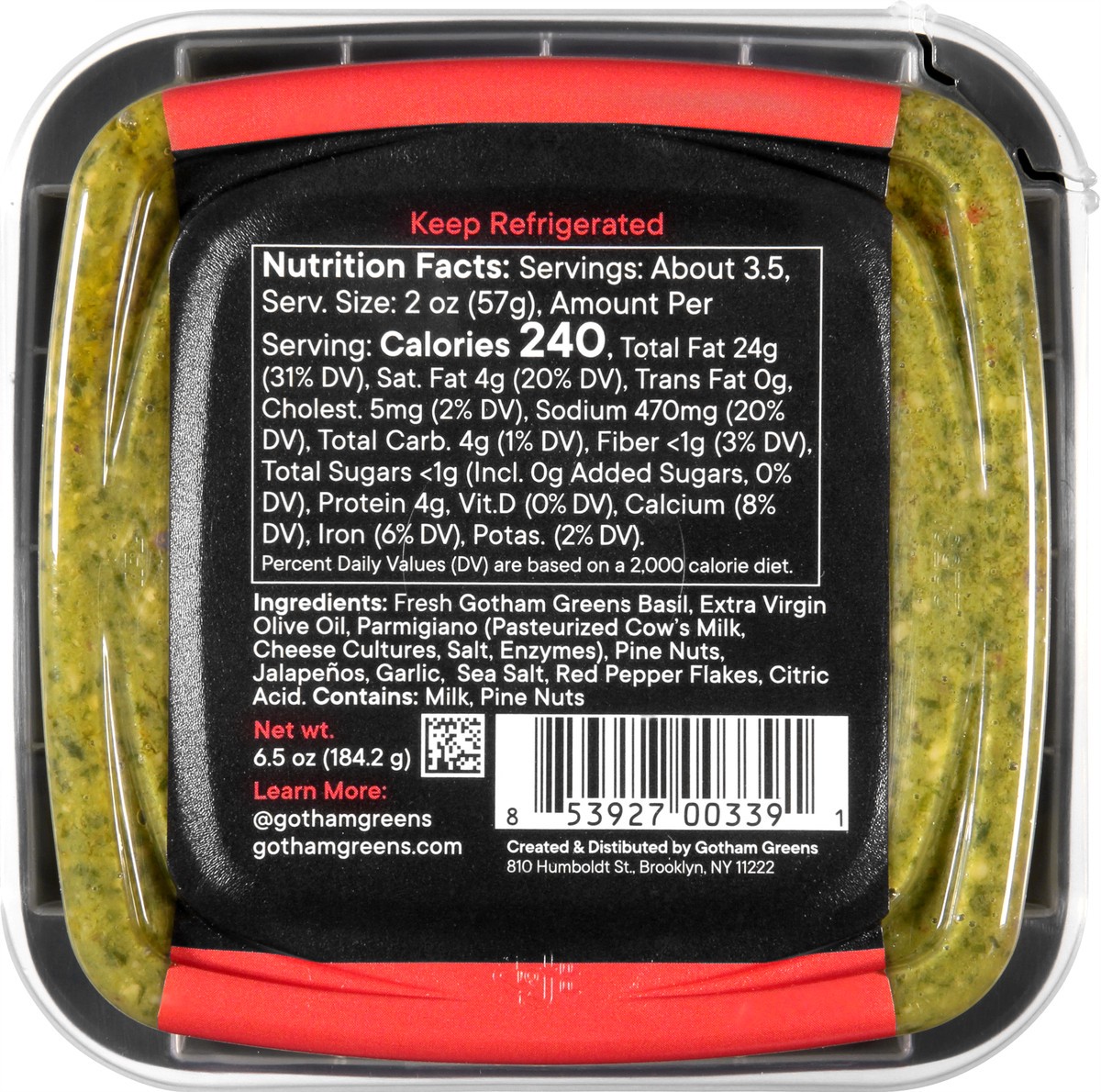 slide 8 of 8, Gotham Greens Spicy Classic Pesto, 6.5 oz