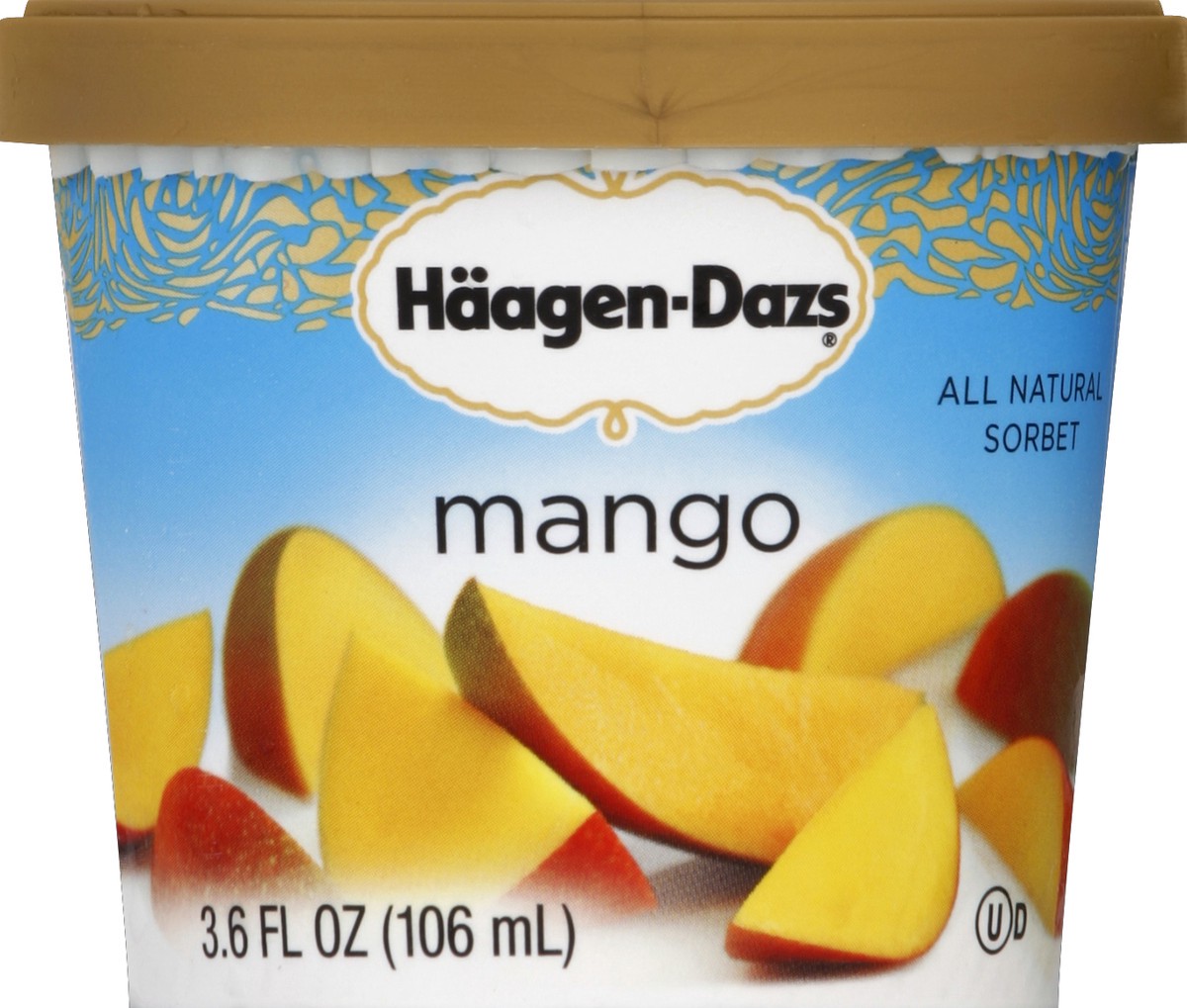 slide 5 of 6, Häagen-Dazs Sorbet, Mango, 3.6 oz