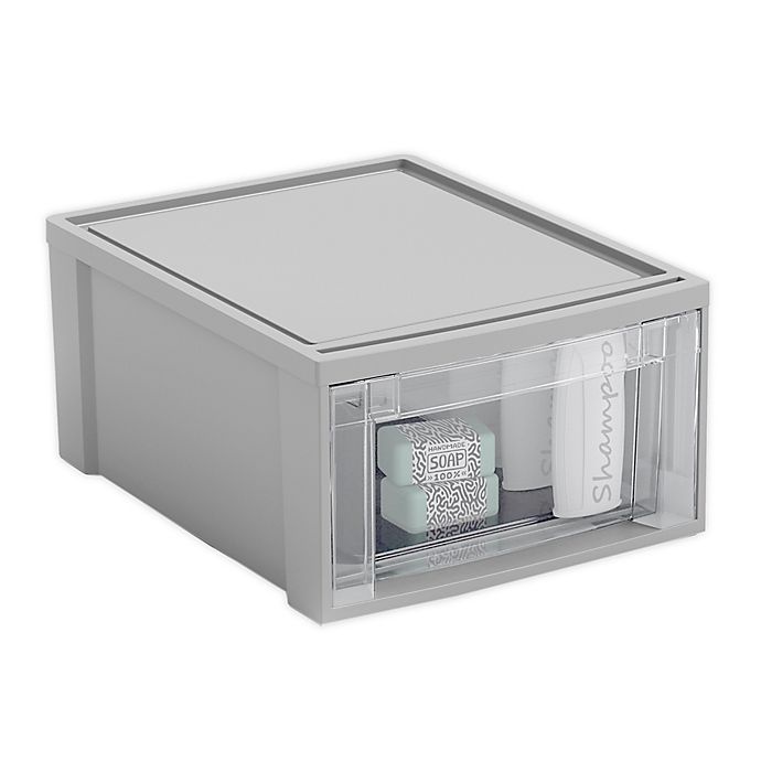 slide 1 of 1, Starplast Medium Stacking Drawer - Grey, 1 ct