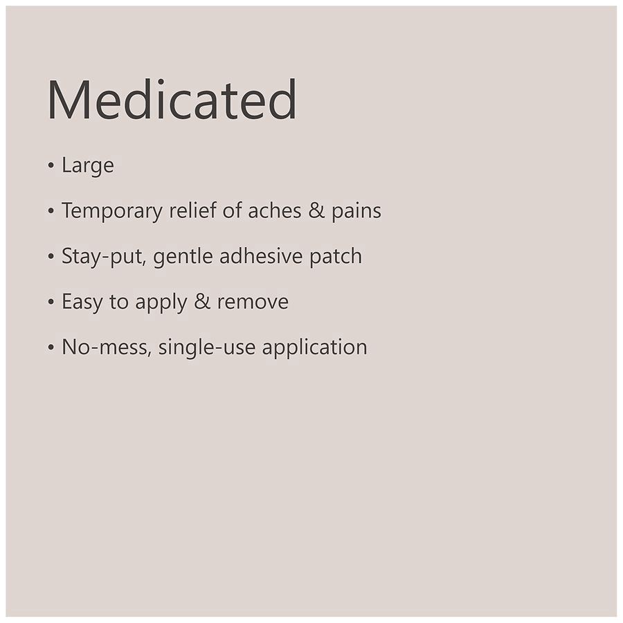 slide 5 of 5, Walgreens Pain Relieving Patches Large, 6 ct