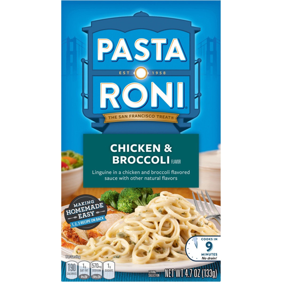 slide 1 of 5, Pasta Roni Chicken & Broccoli Flavor Linguine, 4.7 oz