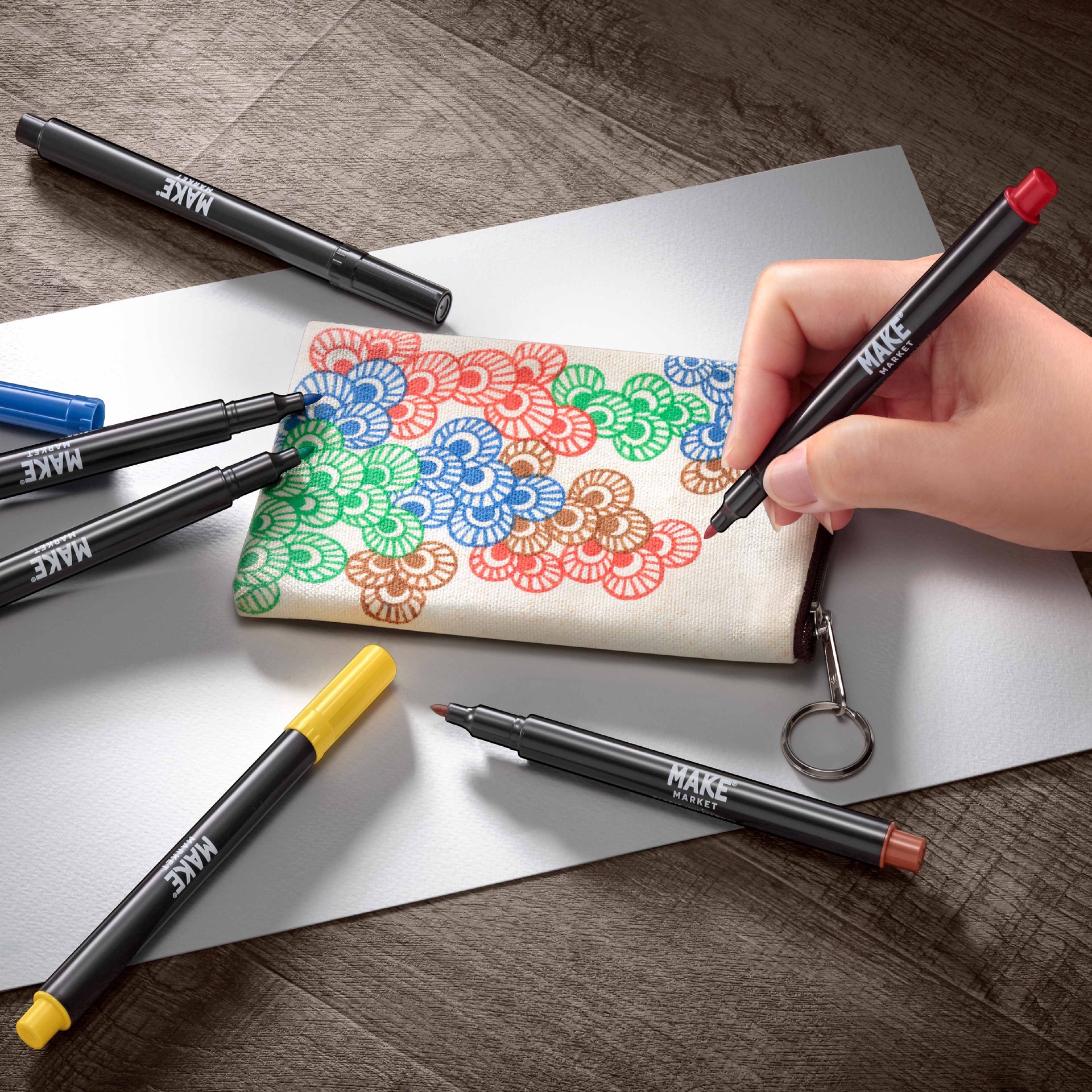 slide 3 of 4, Primary Fabric Ink Marker Set By Make Market, 1 ct